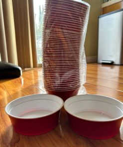 GoBig Red Party Cup Bowls - Disposable Plastic Bowls - 2 Sizes Small - 50 Pack 17 71E4sJgr1uL