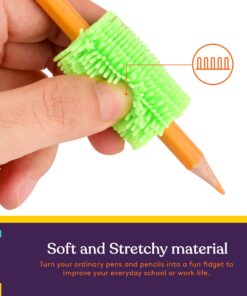 Special Supplies 50 Squishy Pencil Grips for Kids and Adults - Colorful, Cushioned Holders for Handwriting, Drawing, Coloring - Ergonomic Right or Left-Handed Use - Reusable (50) 50 Count (Pack of 1) 22 71E5B5tDVQL