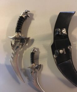 Ace Martial Arts Supply Draco Twin Fantasy Dagger Set, Silver Twin Draco 29 71E5LwKwStL