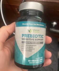 Vitamin Bounty Prebiotic Fiber Digestive Support - Gut Health Supplements for Women and Men, Dietary Fiber, Supports Digestive Health, Probiotics for Women & Men for Gas Relief - 60 Capsules 28 71E5hL3hvL 1