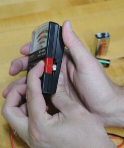 Gardner Bender GBT-500A Analog 1.5 V Button Cell/22.5 Photo/AA/AAA/12 V/9 V/Lantern Cells & More, Leads Battery Tester,14 Battery Range, Black 14 Battery Range 12 71E5iWx1MTL