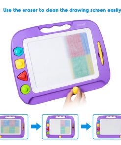 SGILE Magnetic Drawing Board Toy for Kids, Large Doodle Board Writing Painting Sketch Pad, Purple 16*13 in 30 71E6LC1CGGL