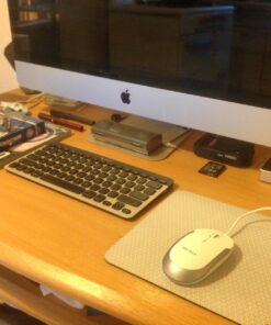 Macally Silent Wired Mouse - Slim & Compact USB Mouse for Apple Mac or Windows PC Laptop/Desktop - Designed with Optical Sensor & DPI Switch - Simple & Comfortable Wired Computer Mouse (White) White with Silver Trim 36 71E6tGl0ubL
