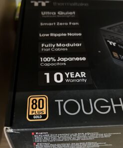 Thermaltake Toughpower GF1 750W 80+ Gold SLI/ CrossFire Ready Ultra Quiet 140mm Hydraulic Bearing Smart Zero Fan Full Modular Power Supply 10 Year Warranty PS-TPD-0750FNFAGU-1 Black 25 71E8QYcPWTL