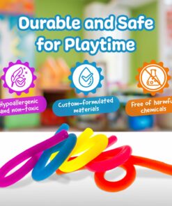 The Original Monkey Noodle Fidget Toy - 5 Pack - Stretchy Sensory Toys for Kids and Toddlers with Unique Needs - Fosters Creativity, Focus, and Fun - Great for Classrooms, Home, and Playtime (Ages 3+) 21 71E8vU8 KHL