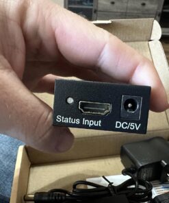 HDMI Extender, 1080P HDMI Transmitter and Receiver Up to 60 Meters(196ft), HDMI Ethernet Sender Repeater Over Singal RJ45 Cat5e/Cat6/Cat7 Ethernet LAN Cable, HDMI to RJ45 and RJ45 to HDMI Transmitter 48 71E9UqpK2jL