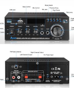 Alternative view of Home Audio Power Amplifier with Bluetooth, 100Wx2 Audio Stereo Receiver, Dmyond Home Amplifiers w/FM Radio USB, AUX, RCA, SD for Home Theater Speakers Audio Stereo, Studio