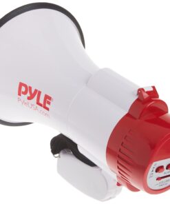 Pyle Megaphone Speaker Lightweight Bullhorn - Built-in Siren, Adjustable Volume Control and 800 Yard Range - PMP30 White 17 71E9lvhZ6L