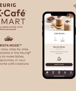 Keurig K-Cafe SMART Single Serve K-Cup Pod Coffee, Latte and Cappuccino Maker, Black 52 71E9vPW7kfL