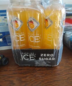 Sparkling Ice, Orange Mango Sparkling Water, Zero Sugar Flavored Water, with Vitamins and Antioxidants, Low Calorie Beverage, 17 fl oz Bottles (Pack of 12) 15 71E9ve3XjfL