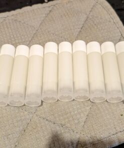 Vivaplex 50, Clear, Empty, 5.5 ml Lip Balm Tubes with White Caps 21 71EA1NzPwTL