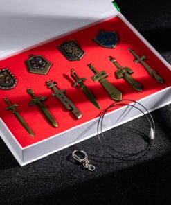 Xcoser Anime Game Metal Shield & Sword Necklace Set of 11 Cosplay Accessories 13 71EAdrEs5LL