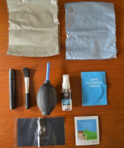 Professional Camera Cleaning Kit for DSLR Cameras (Canon, Nikon, Pentax, Sony) Including 1 Double Sided Lens Cleaning Pen / 1 Bottle of Optical Lens Cleaning Fluid / 1 Booklet of 50 Sheet 32 71EBdiIVp3L