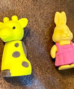 ROSYKIDZ 60PCS Animal Pencil Erasers Bulk for Kids, Take Apart Erasers Toys Desk Pet for Party Favors, Classroom Gifts for Students School Supplies Gift, Easter Basket Stuffers (Random) 60 38 71EBjw2rn6L