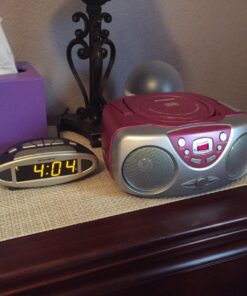 PROSCAN SRCD243 Portable CD Player with AM/FM Radio, Boombox (Pink) Pink 20 71EBl9Og6L