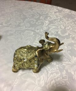 We pay your sales tax Feng Shui Brass Color Elephant Statues Wealth Lucky Figurine Home Decor Gift Idea (3) 3 13 71ECt tjxdL
