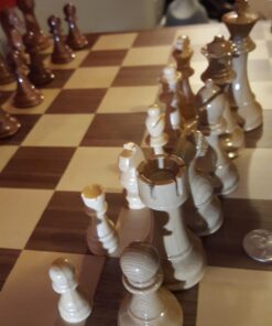 Abigail Chess Inlaid Wood Folding Board Game with Pieces, Extra Large 21 Inch Set 22 71EDC1QfN7L