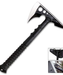 Alternative view of M48 Destroyer Tactical Tomahawk – Cast Stainless Steel Axe Head with Black Oxide Coating and Satin Finish, Injection Molded Handle – Sturdy, Reliable Tool to Tackle All Tasks - 16” Overall