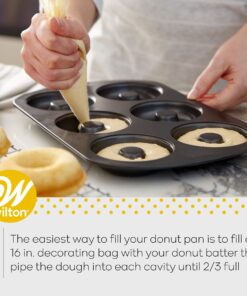Wilton Non-Stick 6-Cavity Donut Baking Pans, 2-Count Gray Donut Pans 28 71EDbW2sehL