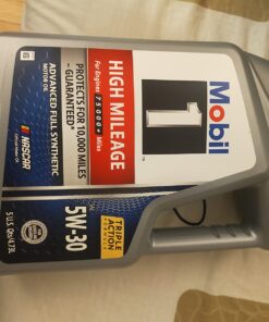 Mobil 1 High Mileage Full Synthetic Motor Oil 5W-30, 5 Quart Full Synthetic High Mileage 41 71EDy evSIL