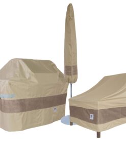 Duck Covers Elegant Waterproof 19 Inch Patio Umbrella Cover with Integrated Installation Pole 19L x 19W x 76H 14 71EEKObn18L