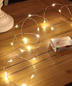 ANJAYLIA 16.5Ft 50 LED Fairy Lights Battery Operated String Lights for Party Home Wedding Festival Decoration, Warm White 20 71EFoMDW4ML