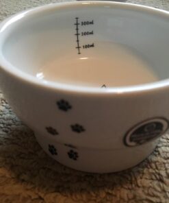 Necoichi Raised Cat Water Bowl, Elevated, with Measurement Lines, Dishwasher and Microwave Safe (Cat, Regular) 56 71EFtrHTDUL