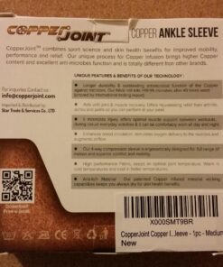 CopperJoint Arch Support for Plantar Fasciitis Relief - Ankle Compression Sleeve for Foot Pain Relief and Achilles Tendon Support - Breathable Copper Infused Nylon (Medium) Medium 44 71EFwc8BnVL