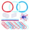 Fun Central Glow Sticks Bracelet in Bulk Wholesale - Glow in the Dark Bracelet Party Favor Red, Blue, White 47 71EG3d2081L
