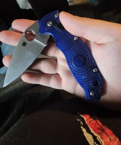 Spyderco Manix 2 Lightweight Signature Knife with 3.37" CTS BD1 Steel Blade and Translucent Blue FRCP Handle - PlainEdge - C101PBL2 40 71EGHDvEbaL