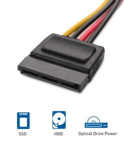 Cable Matters 3-Pack 4 Pin Molex to SATA Power Cable (SATA to Molex) - 6 Inches 10 71EGKSHC3fL