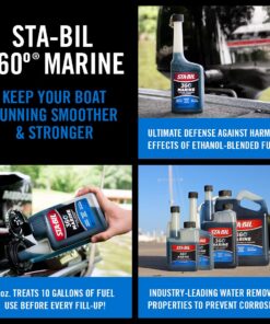 STA-BIL 360 Marine Ethanol Treatment & Fuel Stabilizer - Full Fuel System Cleaner - Fuel Injector Cleaner - Removes Water- Protects Fuel System - Treats 320 Gallons - 32 Fl. Oz. (22240) Blue 32 oz. 26 71EGiSYFDfL 2