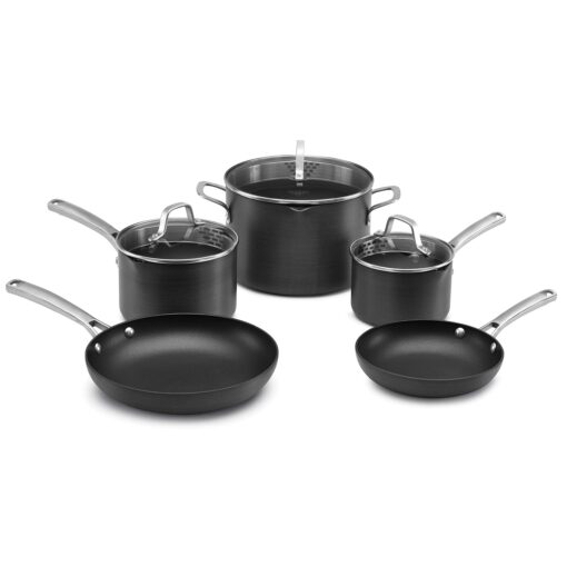 Calphalon 1943340 8Piece Classic Nonstick Cookware Set, Grey 8-Pc