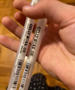 SAKURA Gelly Roll Gel Pens - Medium Point Ink Pen for Journaling, Art, or Drawing - Classic White Ink - 6 Pack 6 Count (Pack of 1) Medium Tip 34 71EHygNOf L