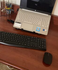 Wireless Keyboard and Mouse Combo, Lovaky 2.4G Full-Sized Ergonomic Keyboard Mouse, 3 DPI Adjustable Cordless USB Keyboard and Mouse, Quiet Click for Computer/Laptop/Windows/Mac (1 Pack, Black) 1 Pack 37 71EI5BKDnL