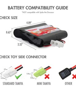 Tenergy 9.6V Flat NiMH Battery Packs for RC Car, High Capacity 8-Cell 2000mAh Rechargeable Battery Pack, Replacement Hobby Battery Pack with Standard Tamiya Connectors 1 Battery Pack 16 71EIe1uP TL