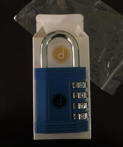 Padlock 4 Digit Combination Lock - for Gym School Locker, Outdoor Gate, Shed, Fence, and Storage - Weatherproof Metal - Keyless, Easy to Set, Resettable Locker Lock - Blue 31 71EIgrTPNkL