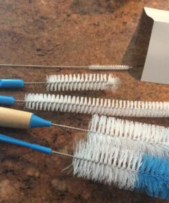 Turbo Microfiber Bottle Brush Cleaner Pack - Set of 5 Bottle Brushes for Cleaning Baby Bottles, Water Bottles, Tumblers, Wine Decanters, Flask, Bong, Vase Cleaner - One Straw Cleaner Brush 39 71EIoMLkOgL