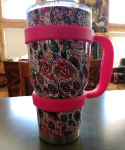 STRATA CUPS 30oz Tumbler Handle (PINK) Available For 30oz YETI Tumbler, OZARK TRAIL Tumbler, Rambler Tumbler- BPA FREE Pink 32 71EKLfH6RWL