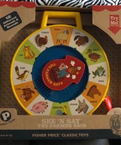 Fisher Price Classics - Farmer Says See 'n Say - Vintage Learning Toy, Sounds and Animals, Interactive Retro Game for Kids, Girls, Boys, Baby, Preschoolers, Toddlers, Unisex Ages 18 Months + 39 71ELgD5YoCL