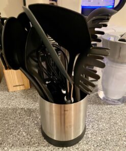 OXO Good Grips Stainless Steel Rotating Utensil Holder Solid 25 71ELkZlOgQL
