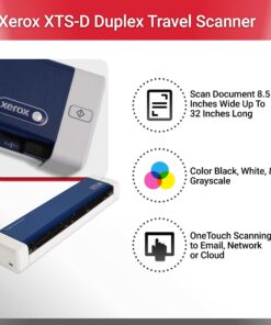 Visioneer Xerox XTS-D Duplex Travel Scanner for PC and Mac, USB Powered Travel Scanner 9 71ELn73ph5L