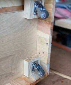 bayite 4 Pack 1" Low Profile Casters Wheels Soft Rubber Swivel Caster with 360 Degree Top Plate 100 lb Total Capacity for Set of 4 (2 with Brakes & 2 Without) 52 71EM8DvHl5L