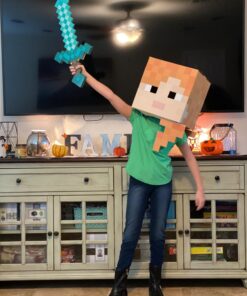 JINX Minecraft 12" Alex Head Costume Mask 14 71EMKL0uh2L