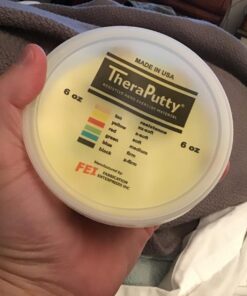 CanDo TheraPutty Standard Hand Exercise Putty For Rehabilitation, Exercises, Hand Therapy, Occupational Therapy, Hand Strengthening, Improve Motor Skills, Stress Relief, Yellow: X-Soft, 6 oz 6-ounce 11 71EMnCiZGUL