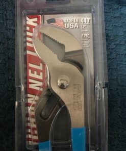 Channellock 440 Tongue and Groove Pliers | 12-Inch Straight Jaw Groove Joint Plier with Comfort Grips | 2.25-Inch Jaw Capacity | Laser Heat-Treated 90° Teeth| Forged High Carbon Steel | Made in USA, Black, Blue, Silver 22 71EMxpTlOfL