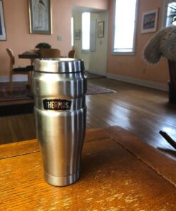 THERMOS Stainless King Vacuum-Insulated Travel Tumbler, 16 Ounce, Matte Steel 34 71EMyYRdNGL