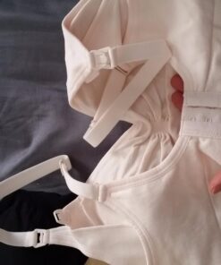 HOFISH 3PACK Full Bust Seamless Nursing Maternity Bras Bralette S-XXL with Extra Bra Extenders & Clips Medium Blackbeigepink 65 71ENHudMHoL