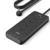 Surge Protector Power Strip (2100J), Anker 12 Outlets with 1 USB C and 2 USB Ports foriPhone 15/15 Plus/15 Pro/15 Pro Max, 5ft Extension Cord, Flat Plug, 20W USB C Charging for Home, Office,TUV Listed 5 FT Black 41 71ENK9WQzL