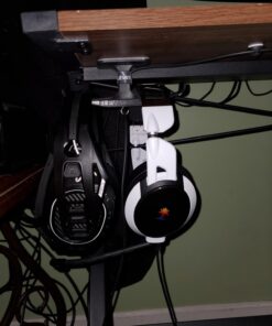 Elevation Lab The Anchor Pro - Extra Strong Under-Desk Headphone Stand Mount with Built-in Cord Management 87 71ENKjBKZsL